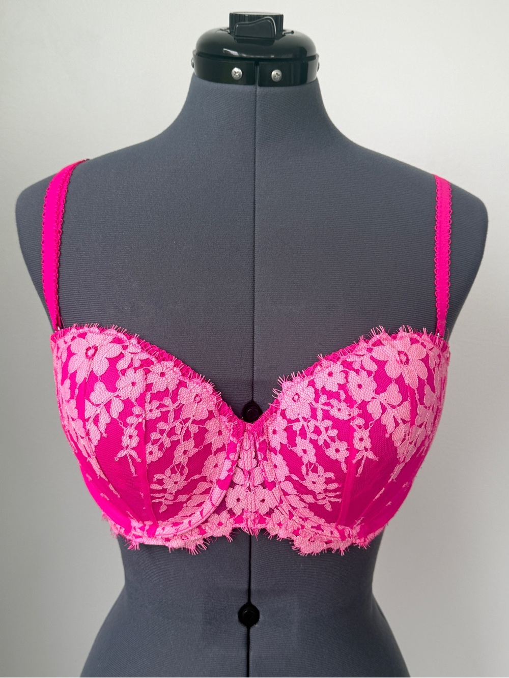 Victoria's Secret Dream Angel Multi Way options Sz 34 DD Fuchsia Light Pink NWT